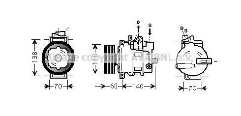 Компрессор кондиционера AIK266 AVA