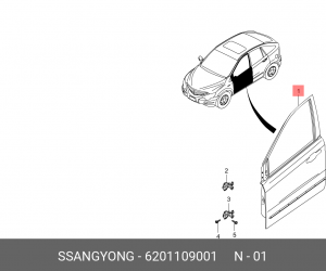 Дверь передняя 6201109001 SSANG YONG