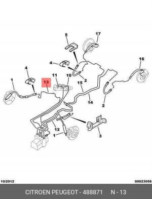 Трубка тормозная 4888 71 CITROEN PEUGEOT