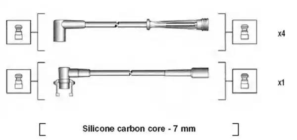 Ккомплект проводов зажигания 941145130710 MAGNETI MARELLI