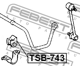 Втулка стабилизатора TSB-743 FEBEST