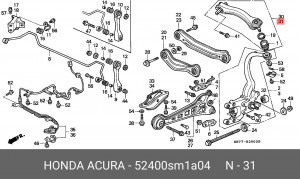 Рычаг независимой подвески колеса, подвеска колеса 52400SM1A04 HONDA