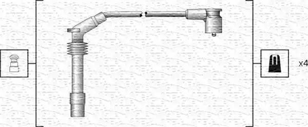 Ккомплект проводов зажигания 941318111159 MAGNETI MARELLI