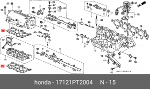 Прокладка, выпускной трубопровод 17121PT2004 HONDA