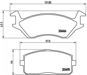 Комплект тормозных колодок, диско P 83 004 BREMBO