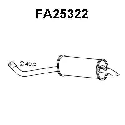 Глушитель выхлопных газов конечный FA25322 VENEPORTE
