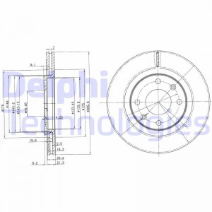 Тормозной диск BG2387 DELPHI