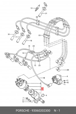 Распределитель зажигания 93060202300 PORSCHE