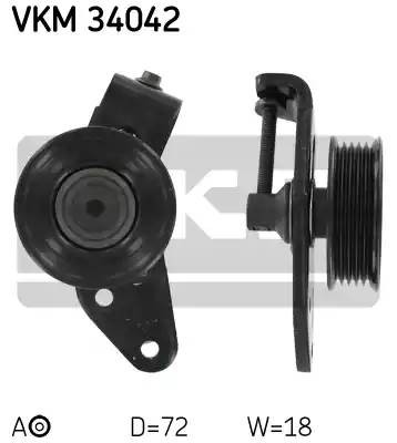 Натяжной ролик, поликлиновой  ремень VKM34042 SKF