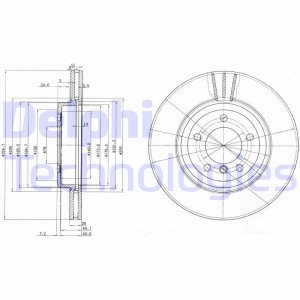 Тормозной диск BG3830 DELPHI