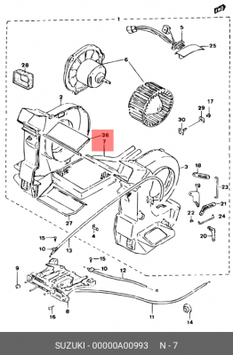 Теплообменник, отопление салона 00000A00993 SUZUKI