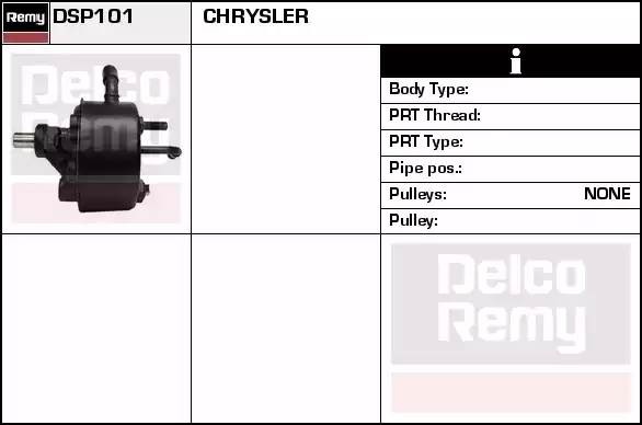 Гидравлический насос, рулевое управление DSP101 DELCO REMY