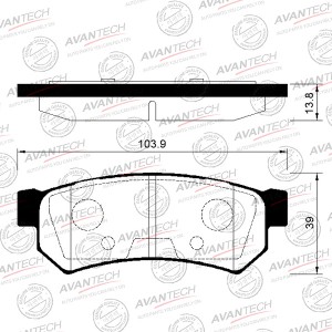 Колодки тормозные дисковые AV220 AVANTECH