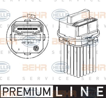Блок управления, отопление / вентиляция 5DS 351 320-011 HELLA