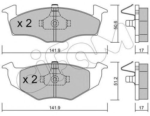 Комплект тормозных колодок, диско 822-206-0 CIFAM