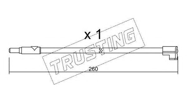 Сигнализатор, износ тормозных колодок SU116 TRUSTING