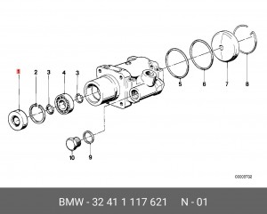 Уплотняющее кольцо 32 41 1 117 621 BMW