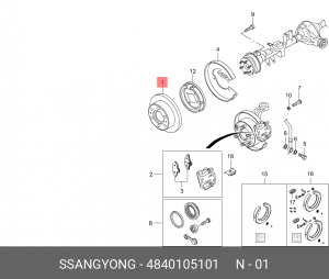 Тормозной диск 4840105101 SSANG YONG