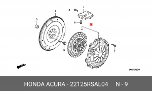 Сцепление (комплект) 22125RSAL04 HONDA