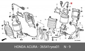 Датчик кислородный (лямбда-зонд) 36541RYEA01 HONDA