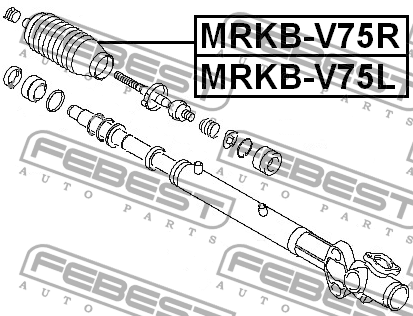 Пыльник рулевой рейки MRKB-V75L FEBEST