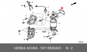Прокладка выпускного коллектора 18115R40A01 HONDA