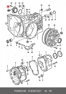 Выключатель, фара заднего хода 01E 941 521 PORSCHE