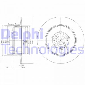 Тормозной диск BG3169 DELPHI