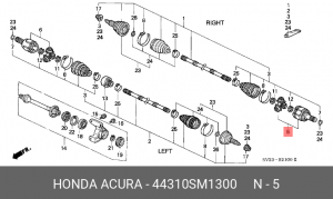 ШРУС 44310-SM1-300 HONDA