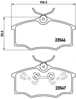 Комплект тормозных колодок, диско P 59 034 BREMBO