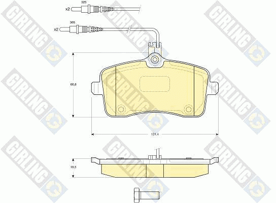 Комплект тормозных колодок, диско 6115941 GIRLING