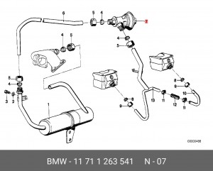 Клапан, система питания 11 71 1 263 541 BMW