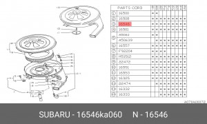 Воздушный фильтр 16546KA060 SUBARU