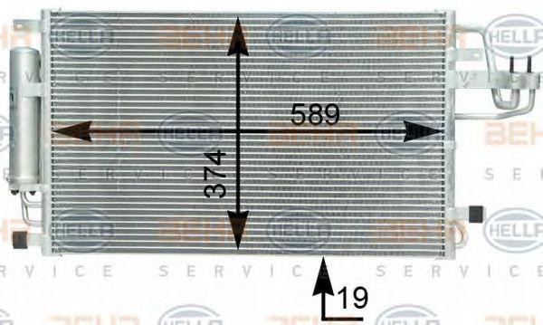 Конденсатор, кондиционер 8FC 351 302-361 HELLA