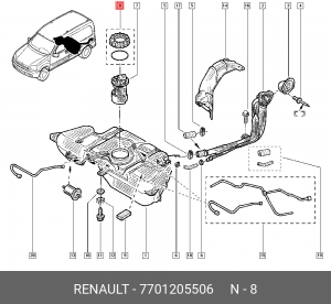 Гайка 7701205506 RENAULT