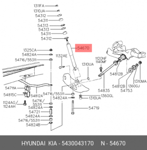 Амортизатор подвески 5430043170 HYUNDAI KIA