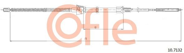 Трос ручного тормоза 10.7132 COFLE