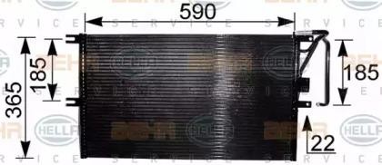 Конденсатор, кондиционер 8FC 351 037-621 HELLA