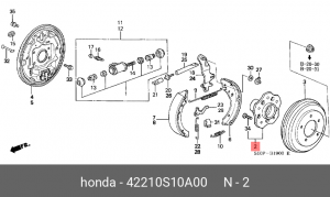 Комплект подшипника ступицы колеса 42210-S10-A00 HONDA