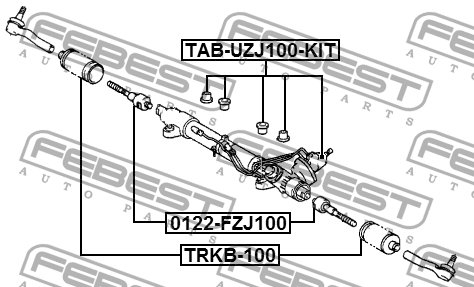Пыльник рулевой рейки TRKB-100 FEBEST