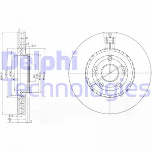 Тормозной диск BG3685 DELPHI
