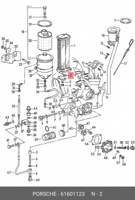 Уплотняющее кольцо 61601123 PORSCHE