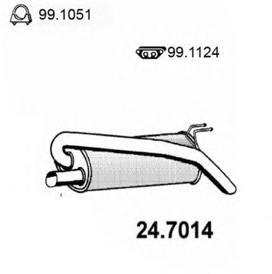 Глушитель выхлопных газов конечный 247014 ASSO