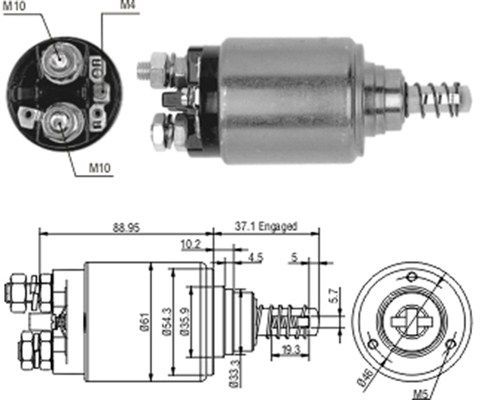 Тяговое реле, стартер AME0187 MAGNETI MARELLI