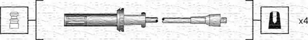 Ккомплект проводов зажигания 941318111054 MAGNETI MARELLI