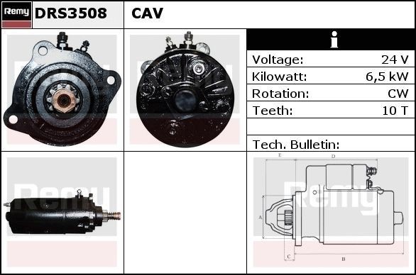 Стартер DRS3508 DELCO REMY