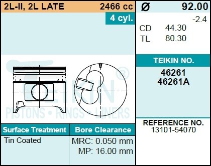 Поршень ДВС 46261STD TEIKIN