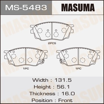 Колодки тормозные дисковые MS5483 MASUMA