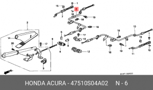 Трос, стояночная тормозная система 47510S04A02 HONDA
