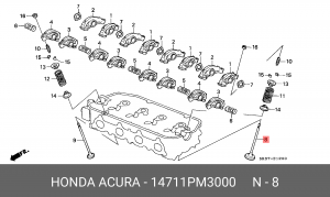 Впускной клапан 14711PM3000 HONDA